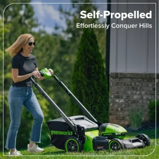 Greenworks POWERALL 3pc Combo Kit - 21" Lawn Mower 12" String Trimmer 320 CFM Leaf Blower w/ batteries and charger image {4}