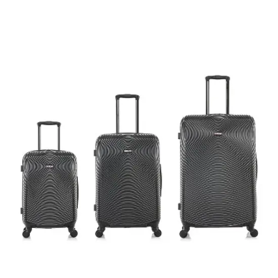 DUKAP Inception Lightweight Hardside Checked Spinner Luggage Set 3pc image {5}
