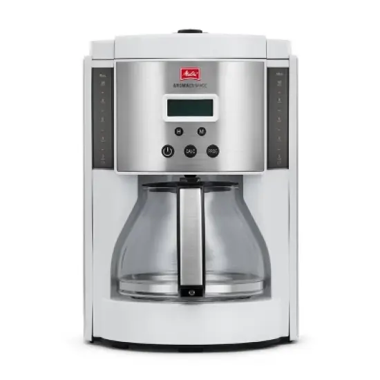 Melitta Aroma Enhance Coffee Maker Glass Carafe 10-cup: Programmable Drip Machine, Automatic Shut-Off, LCD Display image {6}