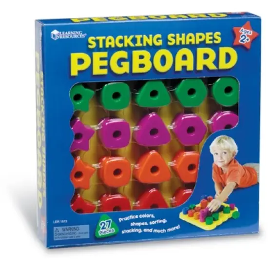 Learning Resources Stacking Shapes Pegboard, Fine Motor Toy image {4}