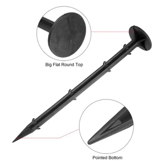 Unique Bargains Garden Stake Plastic Landscape Spike for Holding Fabric Lawn Edging Tarps image {2}