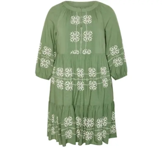 Women's Plus Size DRESS LADY LUXE EMB | AVEOLOGY image {2}
