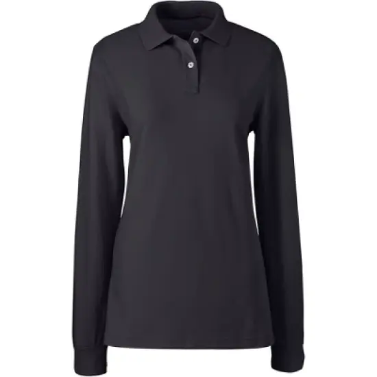 School Uniform Young Women's Long Sleeve Mesh Polo Shirt image {2}