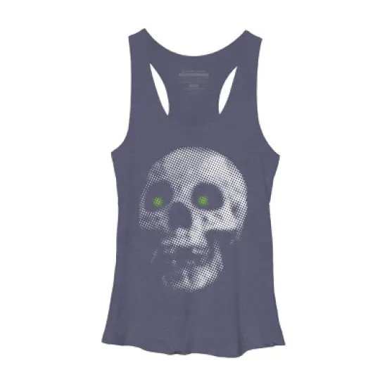 Women's Design By Humans Giant Halloween Skull By robotface Racerback Tank Top image {4}