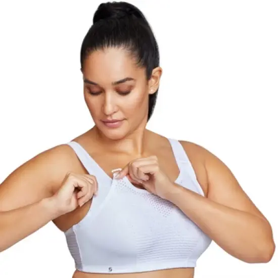 Glamorise Womens Custom Control Sports Wirefree Bra 1166 White image {2}