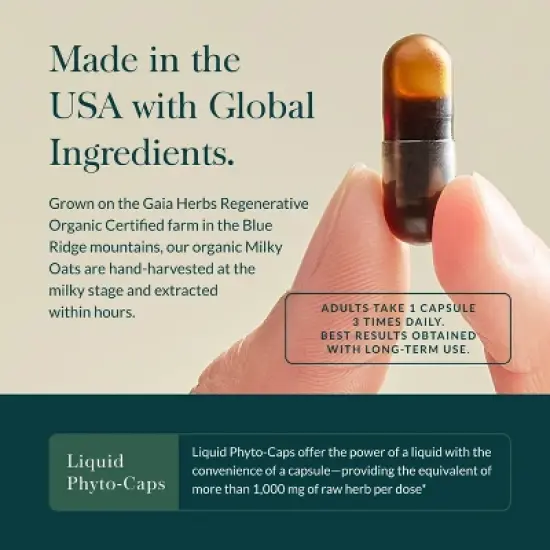Gaia Herbs Emotional Balance - Stress Support Supplement to Help the Body Cope with Stress - 60 Vegan Liquid Phyto-Capsules image {3}