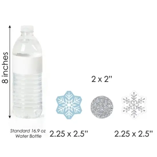 Big Dot of Happiness Winter Wonderland - Dessert Cupcake Toppers - Snowflake Holiday Party and Winter Wedding Clear Treat Picks - Set of 24 image {5}