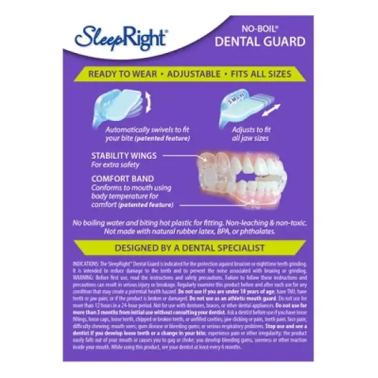 SleepRight Dura-Comfort Dental Guard &ndash; Ultimate Mouth Guard for Teeth Grinding, Clenching & Bruxism Prevention image {2}