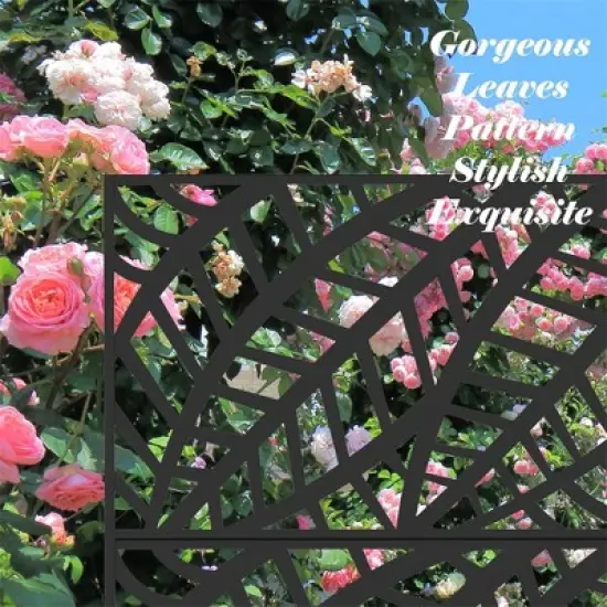 Metal Privacy Screens And Panels With Free Standing,Sun Flower Shape Freestanding Outdoor Indoor Privacy Screen,Decorative Privacy Screen-The Pop Home image {3}