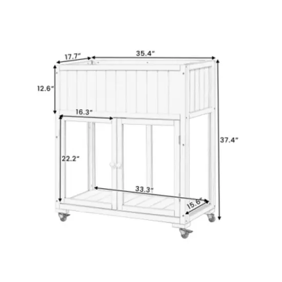 62.4" Portable Greenhouse-Movable Storage Box & Adjustable Shelves for Balcony image {2}