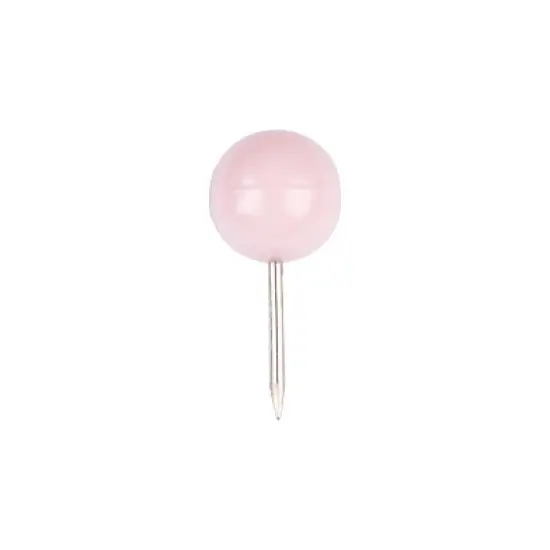 JAM PAPER Round Head Push Pins Baby Pink Pastel 100/Pack (346RTBAPI) image {3}
