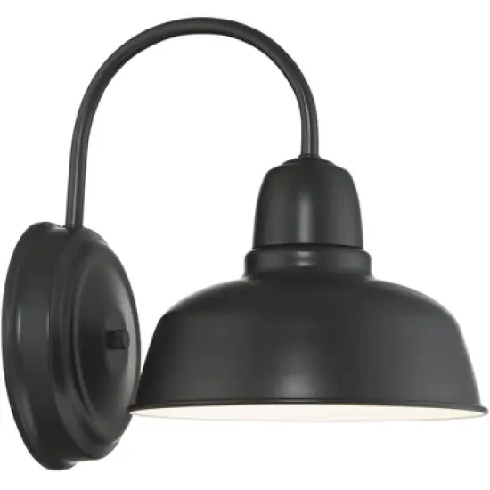 John Timberland Urban Barn Rustic Industrial Farmhouse Outdoor Wall Light Fixture Black Gooseneck Arm 11 1/4" for Post Exterior Barn Deck House Porch image {6}