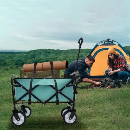 Minimeetall Multi-use Bag,Collapsible Foldable Wagon Cart Beach Wagon Heavy Duty Utility Cart Utility Wagon Grocery Cart green image {5}