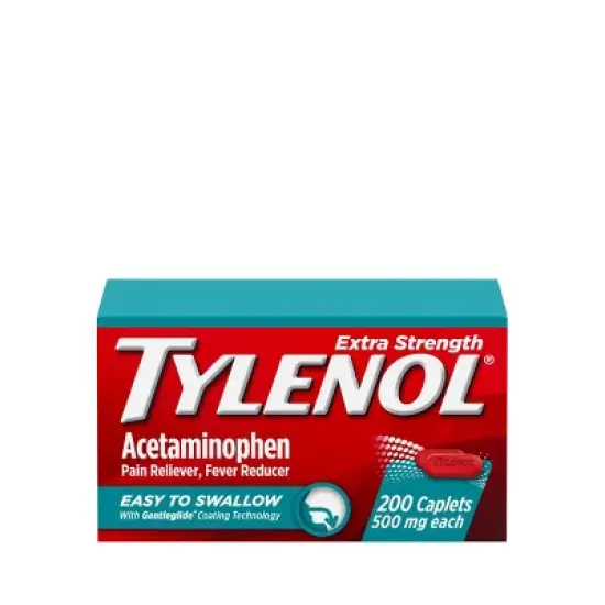 Tylenol Extra Strength Acetaminophen - Easy to Swallow Pain Reliever Caplets - 200 ct image {9}
