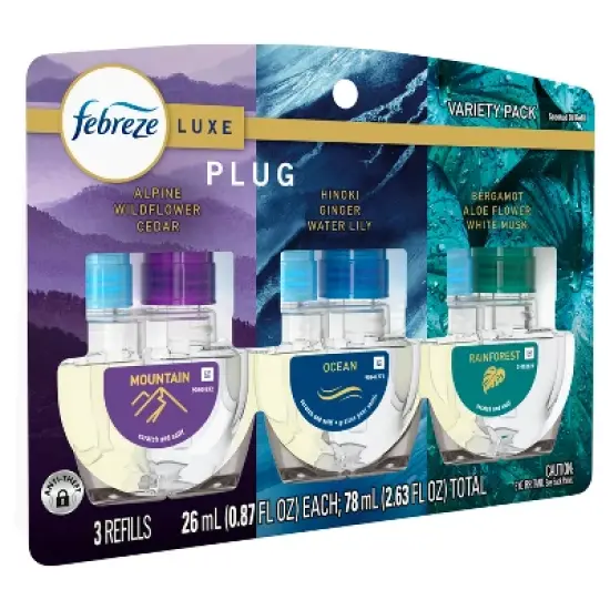 Febreze Plug Triple Air Freshener Refills - Mixed Elemental - 2.63 fl oz/3ct image {12}