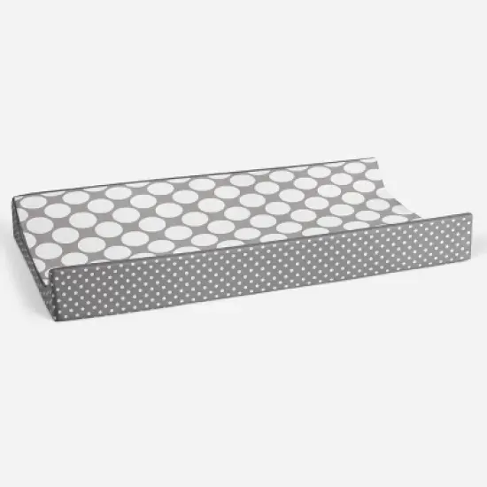 Bacati - MixNMatch Gray Large Dots Changing Pad Cover image {2}