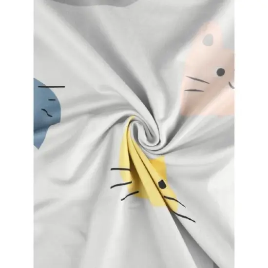 Agnes Orinda Women's Plus Size Short Sleeve Soft Comfy Lovely Cat Sleep dress image {4}