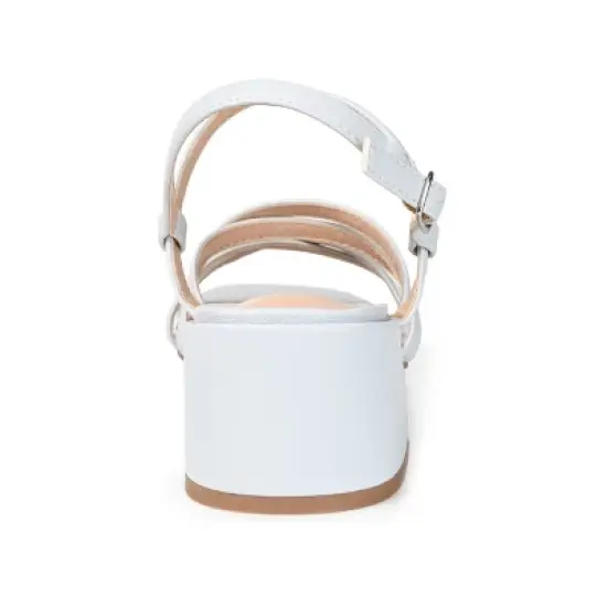 Journee Collection Womens Kempsy Open Square Toe Block Heel Sandals Blue 7.5 image {2}