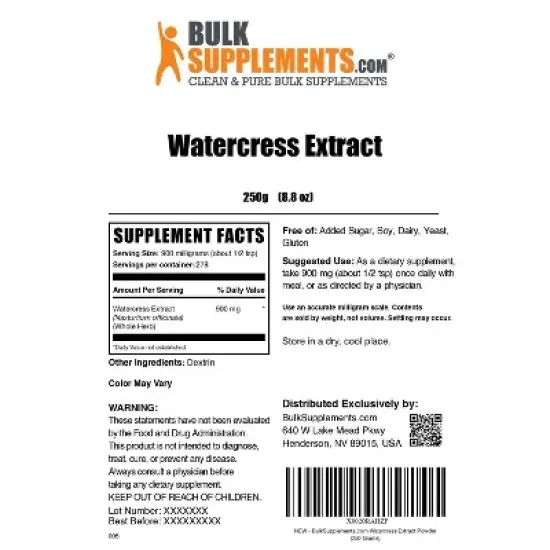 BulkSupplements Watercress Extract Powder image {5}
