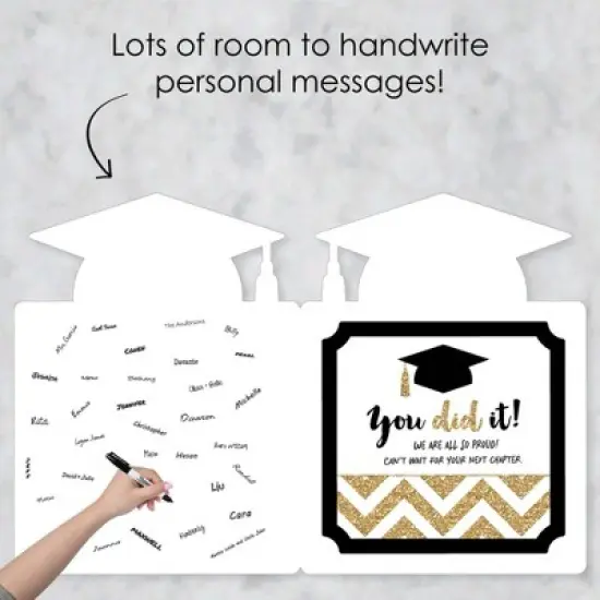 Big Dot of Happiness Gold - Tassel Worth the Hassle - Graduation Congratulations Giant Greeting Card - Big Shaped Jumborific Card image {2}