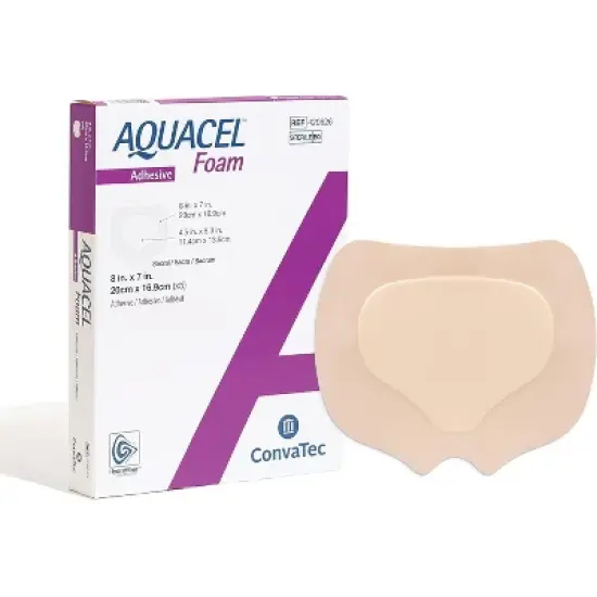 ConvaTec AQUACEL Foam Wound Dressing with Silicone Gel Adhesive, Waterproof, Flexible, Medical Grade with Hydrofiber Technology, Multiple Sizes image {10}