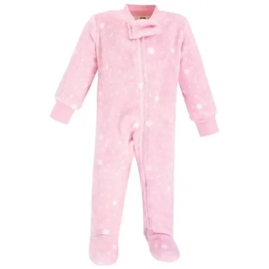 Hudson Baby Infant Girl Flannel Plush Sleep and Play and Security Toy, Pink Unicorn image {3}