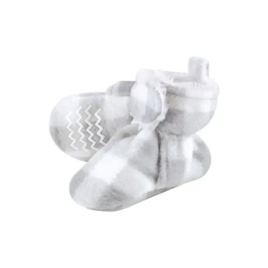 Hudson Baby Unisex Baby Trapper Hat, Mitten and Bootie Set, Gray White Plaid image {3}