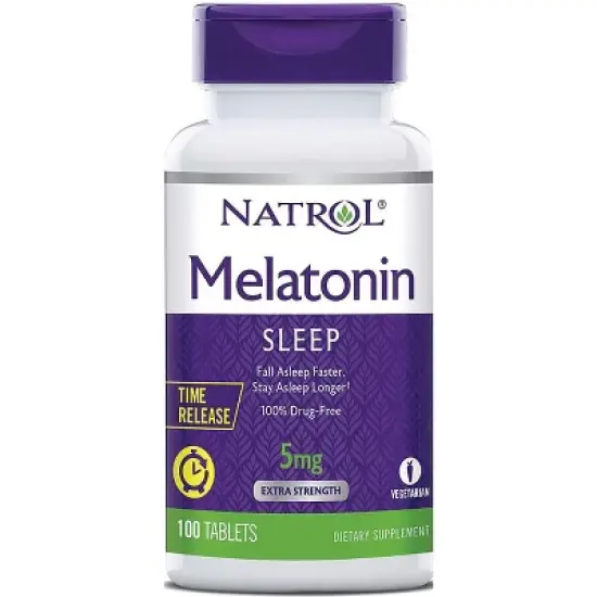 Natrol Melatonin Time Release - Extra Strength 5mg 100 Tablets image {3}