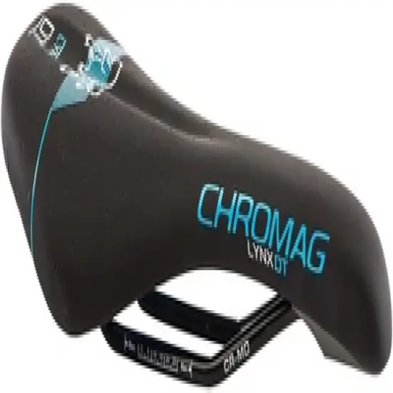 Chromag Lynx DT Saddle - Chromoly, Black/Blue image {1}