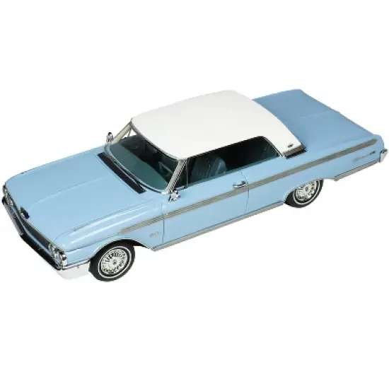 1962 Ford Galaxie Skymist Blue with White Top and Blue Interior Limited Edition to 210 pcs 1/43 Model Car by Goldvarg Collection image {3}