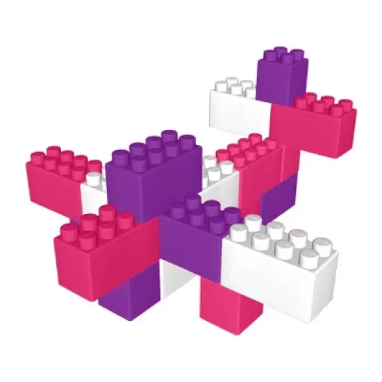 Waloo Sports Jumbo Building Blocks 25pc Set - Pink/Purple/White image {2}