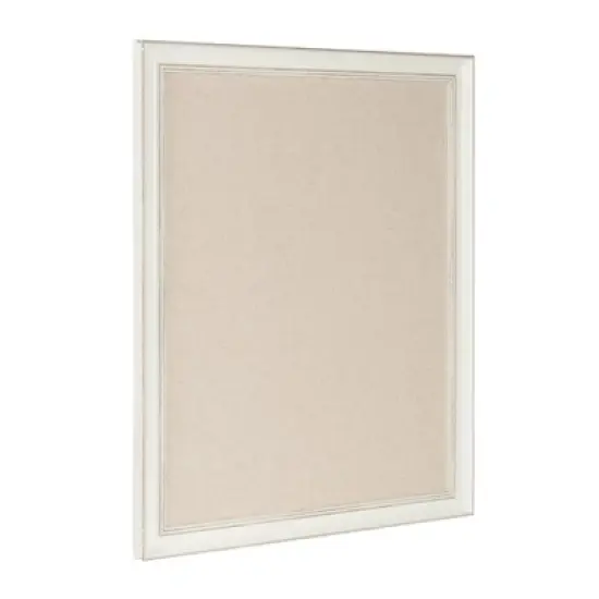 23" x 29" Macon Framed Linen Fabric Pinboard White - Kate and Laurel image {1}