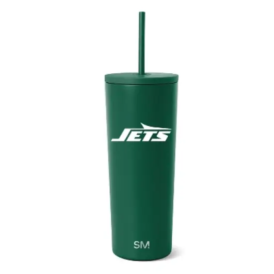 NFL New York Jets Simple Modern Stainless Steel Classic Tumbler - 24oz image {3}