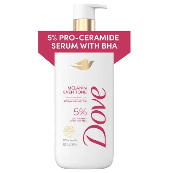 Dove Serum Body Wash - 5% Pro-Ceramide Serum with BHA - Melanin Even Tone - 18.5 fl oz image {8}
