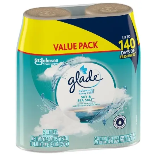 Glade Automatic Spray Air Freshener Refills - Sky & Sea Salt - 12.4 fl oz/2pk image {13}