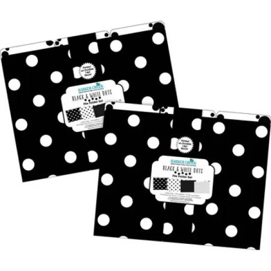 Barker Creek Black and White Dot 14pt Letter-Size File Folders Multi-Design Set 24 per Set image {2}