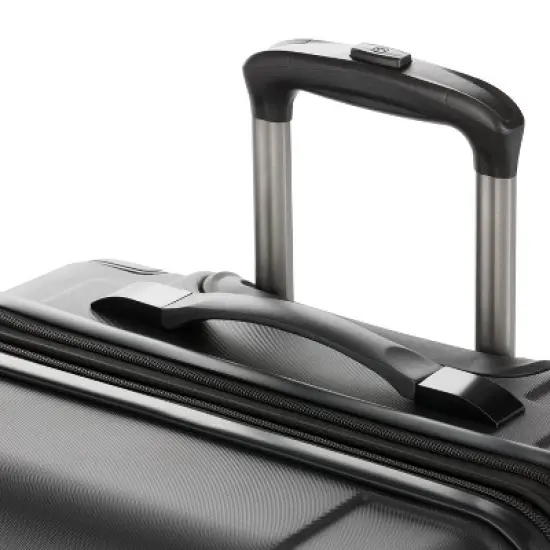 SWISSGEAR Cascade Hardside Medium Checked Spinner Suitcase - Black: 8-Wheel 33 lb Capacity image {8}