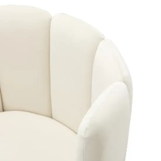 Barbara Contemparary Velvet Vanity Stool for Makeup Room, Moden Accent Side Chairs for Living Room with Shell Back and Golden Metal Legs | ARTFUL LIVING DESIGN image {10}