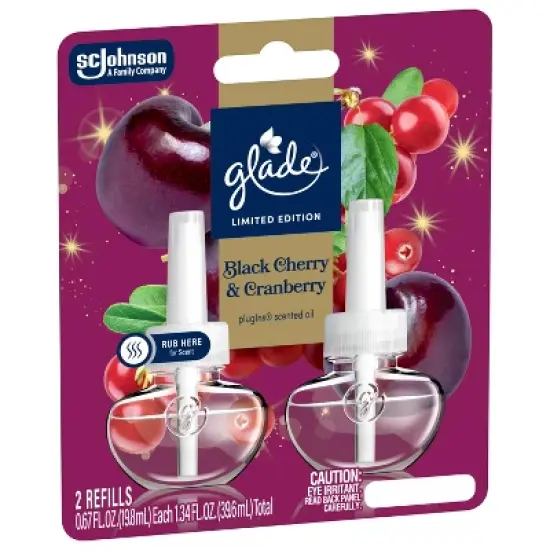 Glade PlugIns Scented Oil Air Freshener Refills - Black Cherry & Cranberry - 1.34 fl oz/2ct image {11}