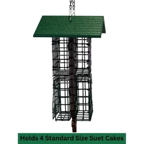 JCs Wildlife Quad Fleur de Lis Suet Feeder with Roof image {3}