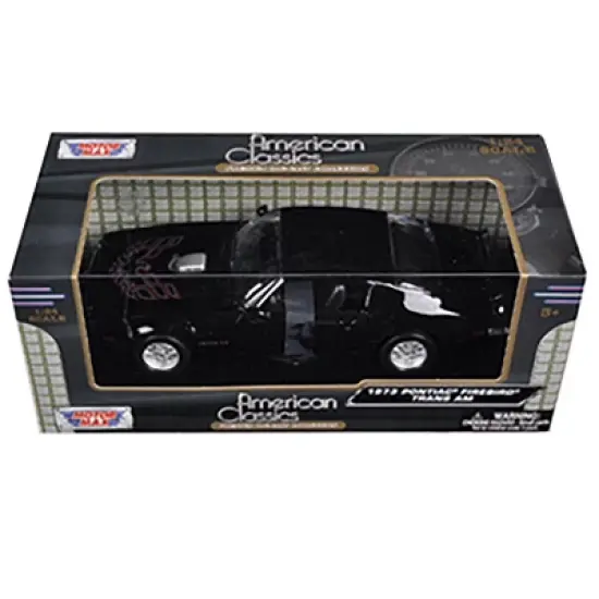 1973 Pontiac Firebird Trans Am Black 1/24 Diecast Model Car by Motormax image {2}