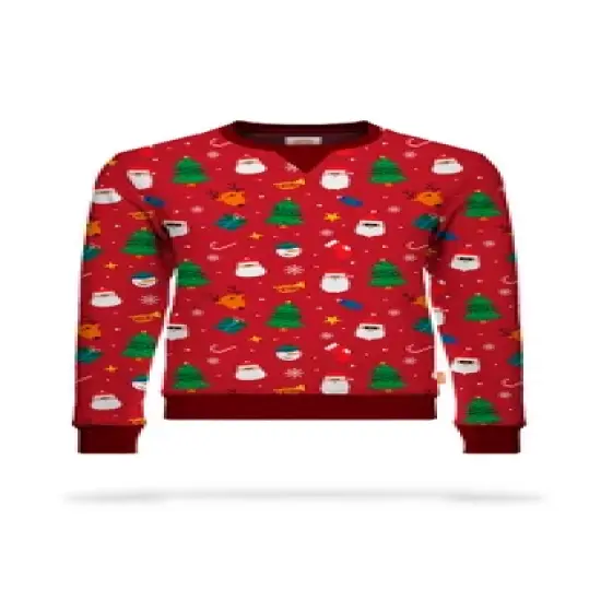 OppoSuits Men's Christmas Sweater - Festivity Red image {4}