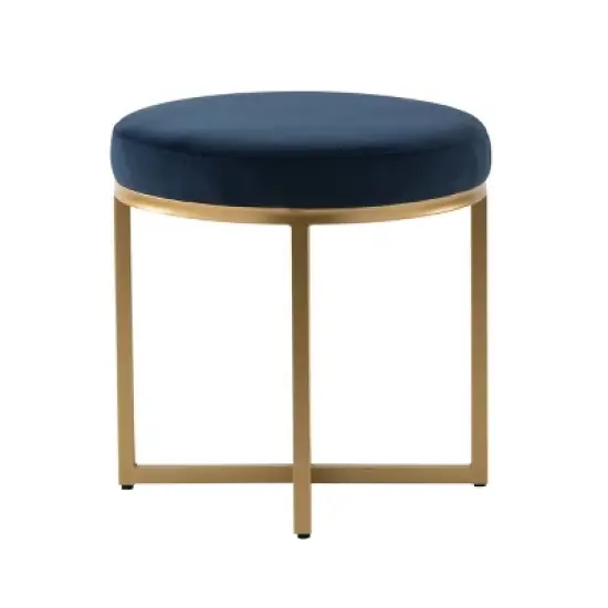 18" Round Ottoman with Metal Base - WOVENBYRD image {8}