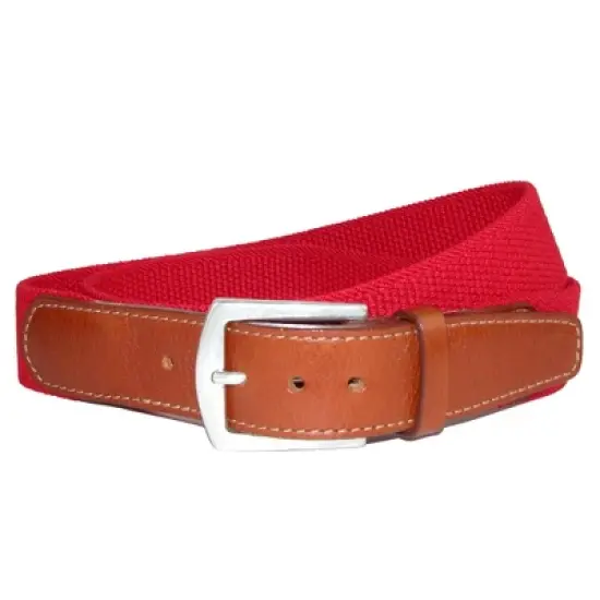 CrookhornDavis Men's Newport Pique Cotton Woven Elastic Belt image {5}