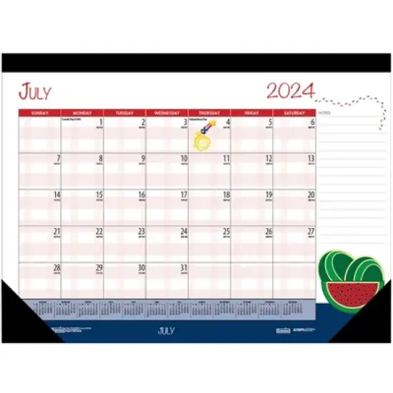House of Doolittle&reg; Monthly Academic Deskpad Calendar, Seasonal Holiday Depictions, 12 Months July-June, 22" x 17" image {2}