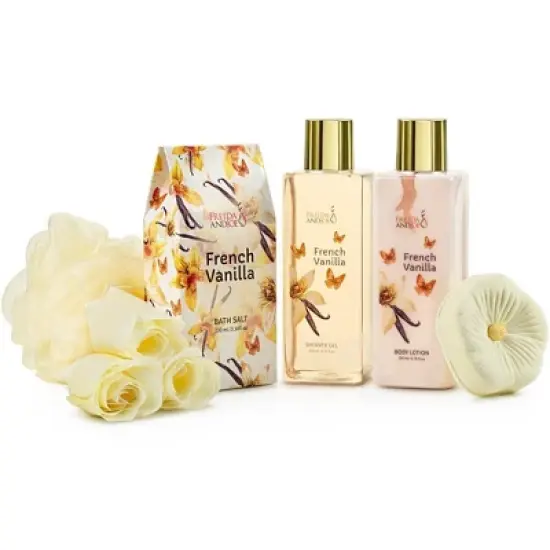 French Vanilla Shoe Spa Gift Set Bath Essentials Gift Basket image {1}