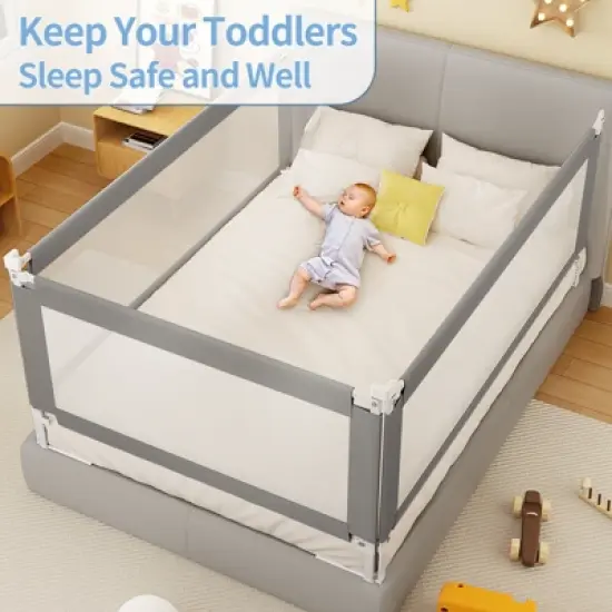 Dexmalle Bed Rails for Toddlers and Baby( 78.7", 2 Side) image {5}