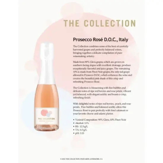 The Collection Prosecco Ros&eacute; Wine - 187ml Bottle image {4}