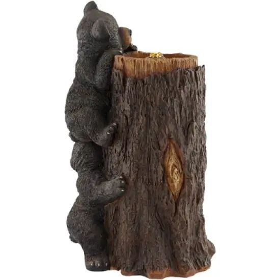 John Timberland Bears on Log Rustic Lodge Bubbler Outdoor Floor Water Fountain with LED Light 28 1/2" for Yard Garden Patio Home Deck Porch Exterior image {6}
