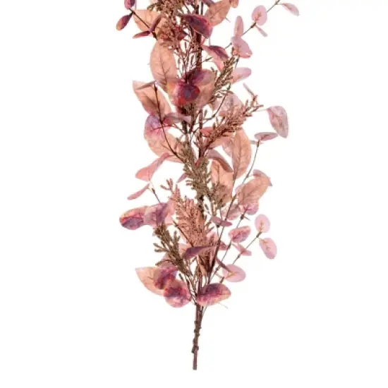 Vickerman 5' Dusty Rose Artificial Fall Eucalyptus and Berry Garland. image {2}